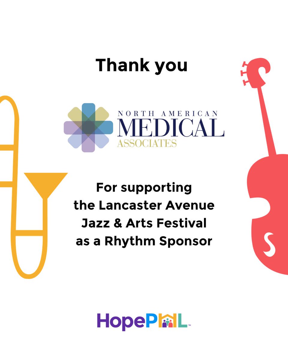 hope_phl's tweet photo. Thank you to @naspacmd for being a Rhythm sponsor of this year's Lancaster Avenue Jazz &amp; Arts Festival on Saturday, 7/18, from 12 pm - 7 pm at Saunders Park Greene, 39th &amp; Powelton, Philadelphia, PA. Join us for the best free jazz festival in Philly! https://t.co/j01jG444O6