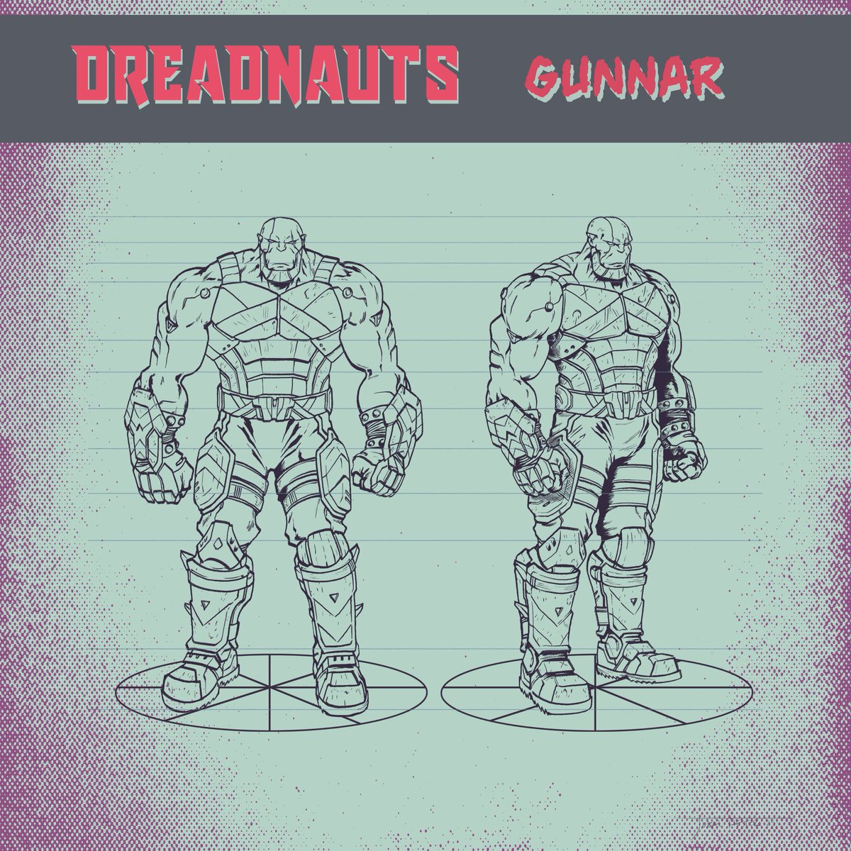 jubalthefool's tweet photo. More concept art...Gunnar design + color test https://t.co/pJKRxHq7Gm