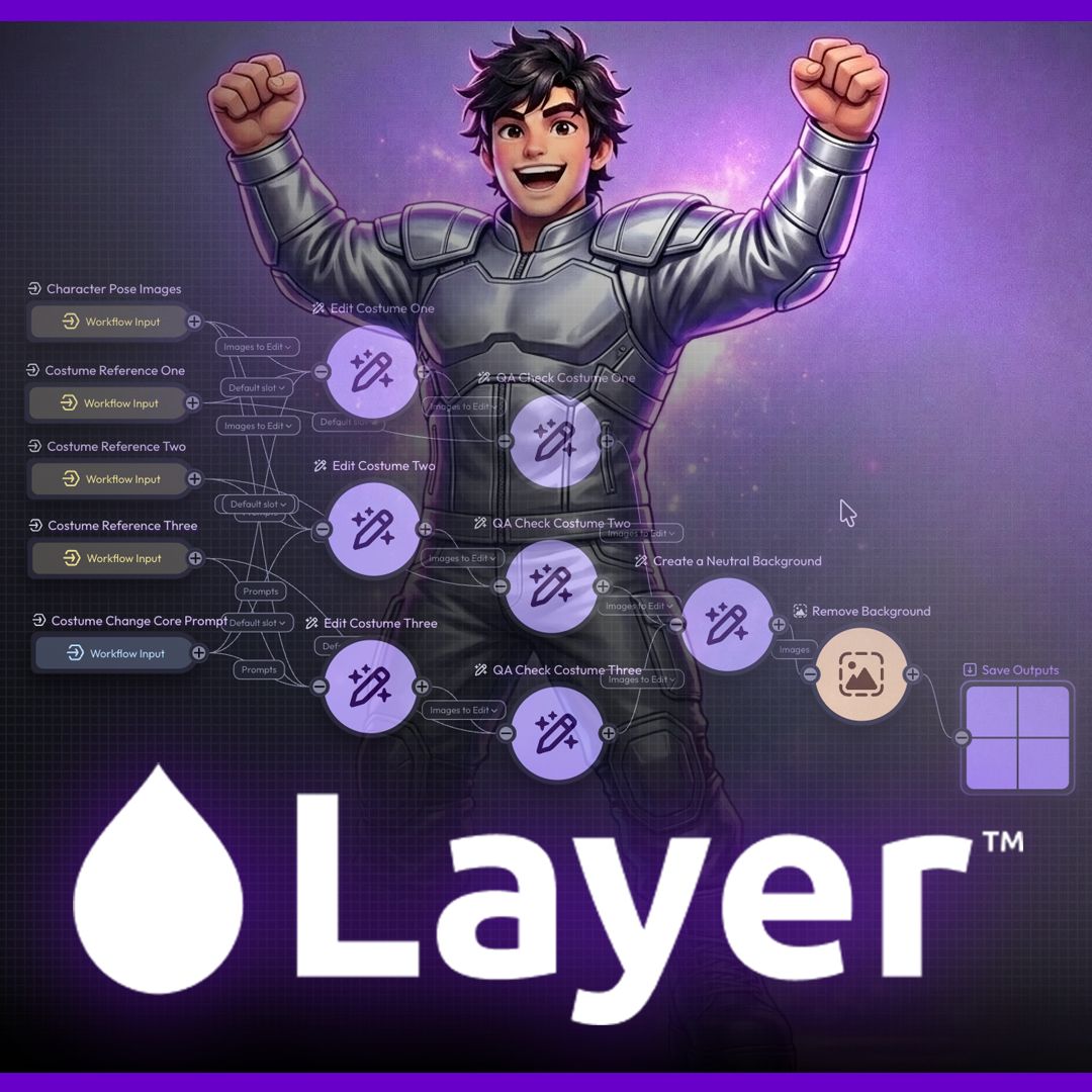 layer_ai's tweet photo. Build your blueprint once. Run it for every character, every season, every game.
Try it at Layer! Click here to get started - https://t.co/hPC70Idd7x 

#LayerAI #GameDev #CharacterDesign #CreativeAutomation #MobileGaming #IndieDev #GameArt #AIArt https://t.co/tKPWOSiUKU