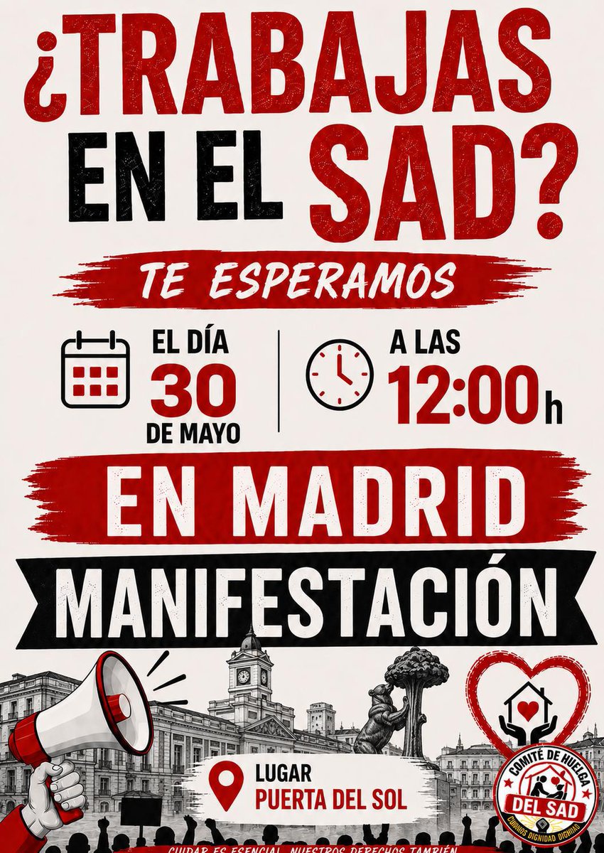 patowccw's tweet photo. #sad #ayudaadomicilio #huelga #concentracion #manifestacion #puertadelsol #12a13horas #serviciodeayudaadomicilio #pnl https://t.co/Bgib7SZ8ho