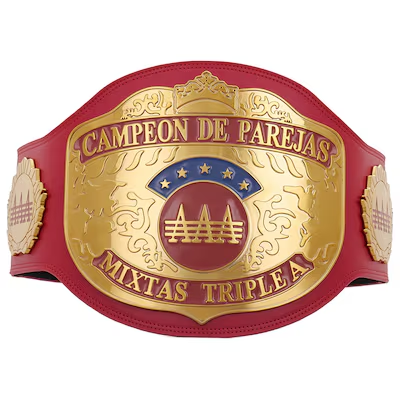 Replica AAA World Mixed Tag Team Championships are now available