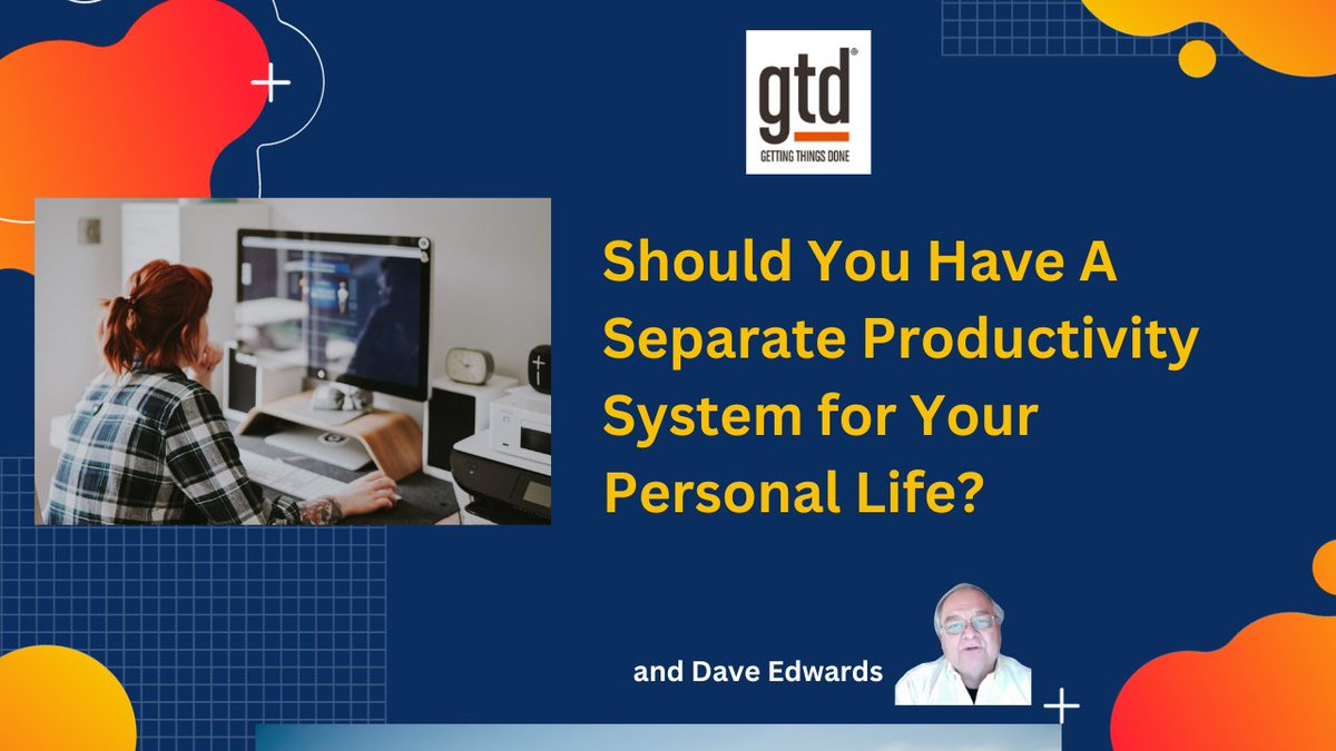 DaveEdwardsLLC's tweet photo. Should you use one productivity system or split your productivity system in two? It can be challenging to balance the needs of both your professional and personal lives.
https://t.co/Pzt6FUKpfW
#GTD #GettingThingsDone #productivity https://t.co/eXvNSZ9pD4