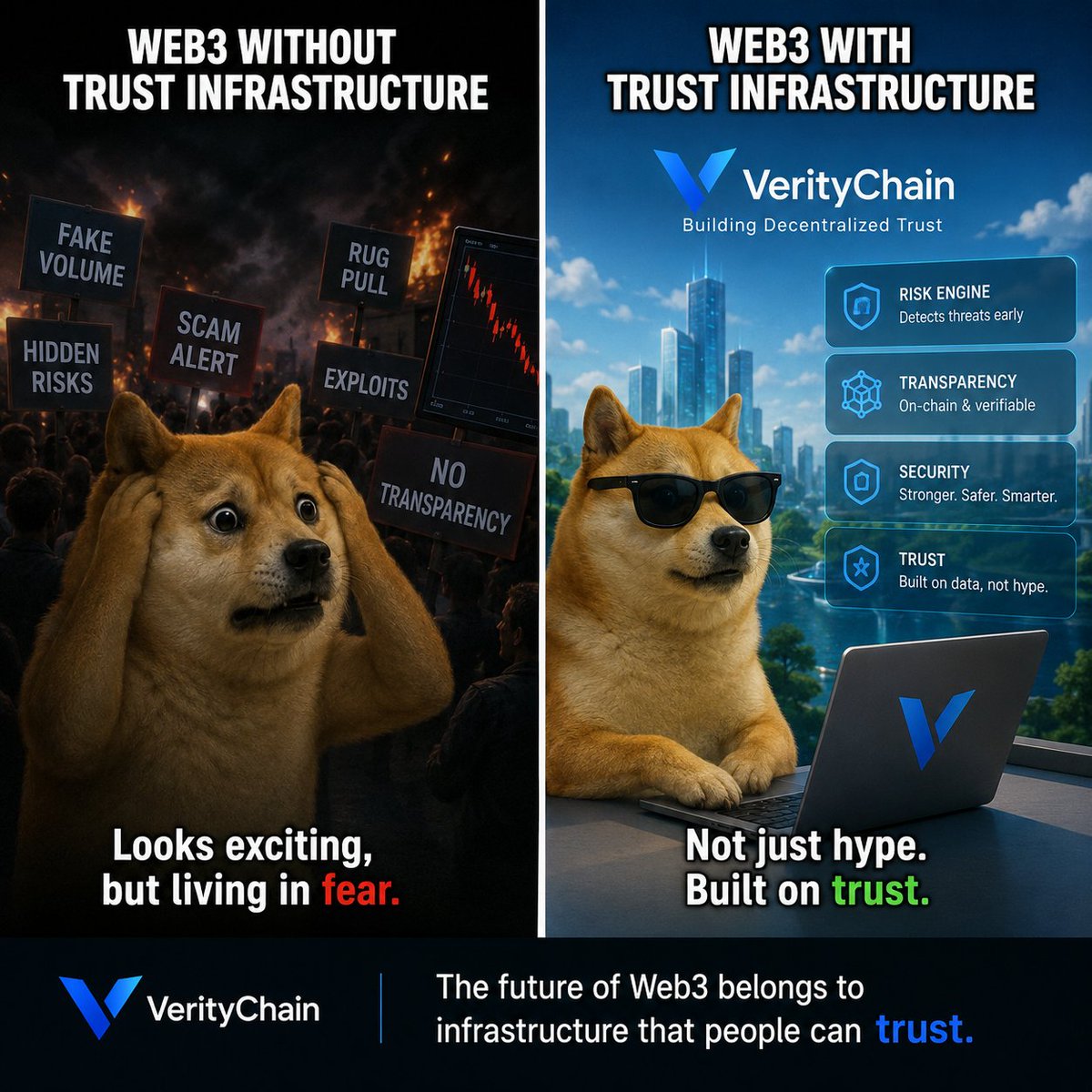 favour25762's tweet photo. VerityChain’s long-term direction reflects an important shift happening across crypto.

The future may belong to projects building infrastructure for trust, verification, and safer on-chain participation rather than projects built only around speculation. https://t.co/jIqKQ99JCh