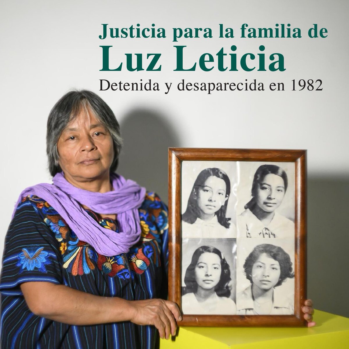 ImpunityWatchGt's tweet photo. Esta semana continúa el juicio por la desaparición forzada de la estudiante de la Universidad de San Carlos de #Guatemala Luz Leticia Hernández, detenida y desaparecida por las fuerzas de seguridad en 1982.

Puedes seguir las audiencias en las redes de @VerdadJusticiaG  👇🏽

https://t.co/7f9ertzqO7