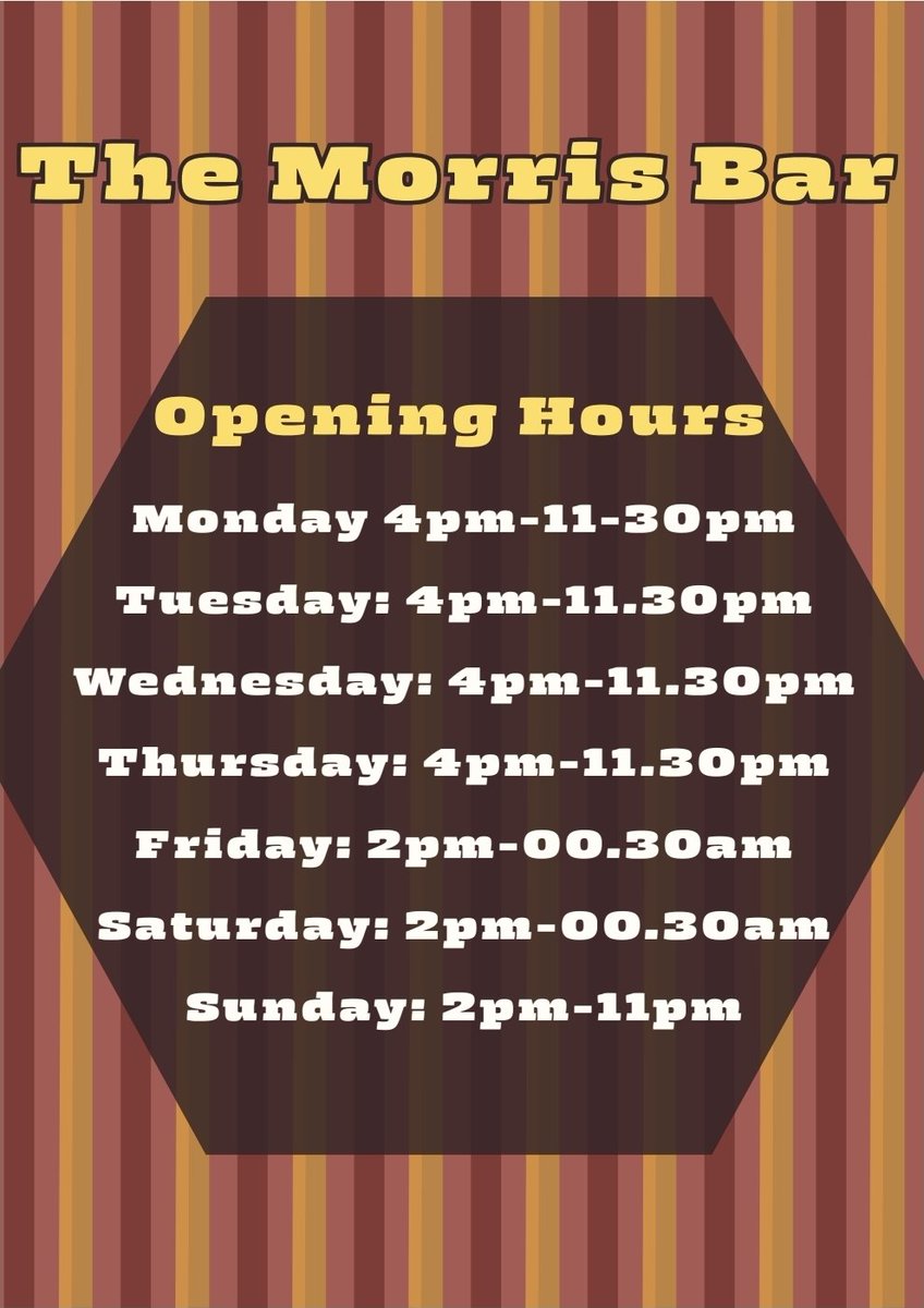 MorrisBarDublin's tweet photo. We are now open 7 days! Thank you to all for the continued support! 😎 #talbotSt #Dublin https://t.co/mb0CvkmHdJ