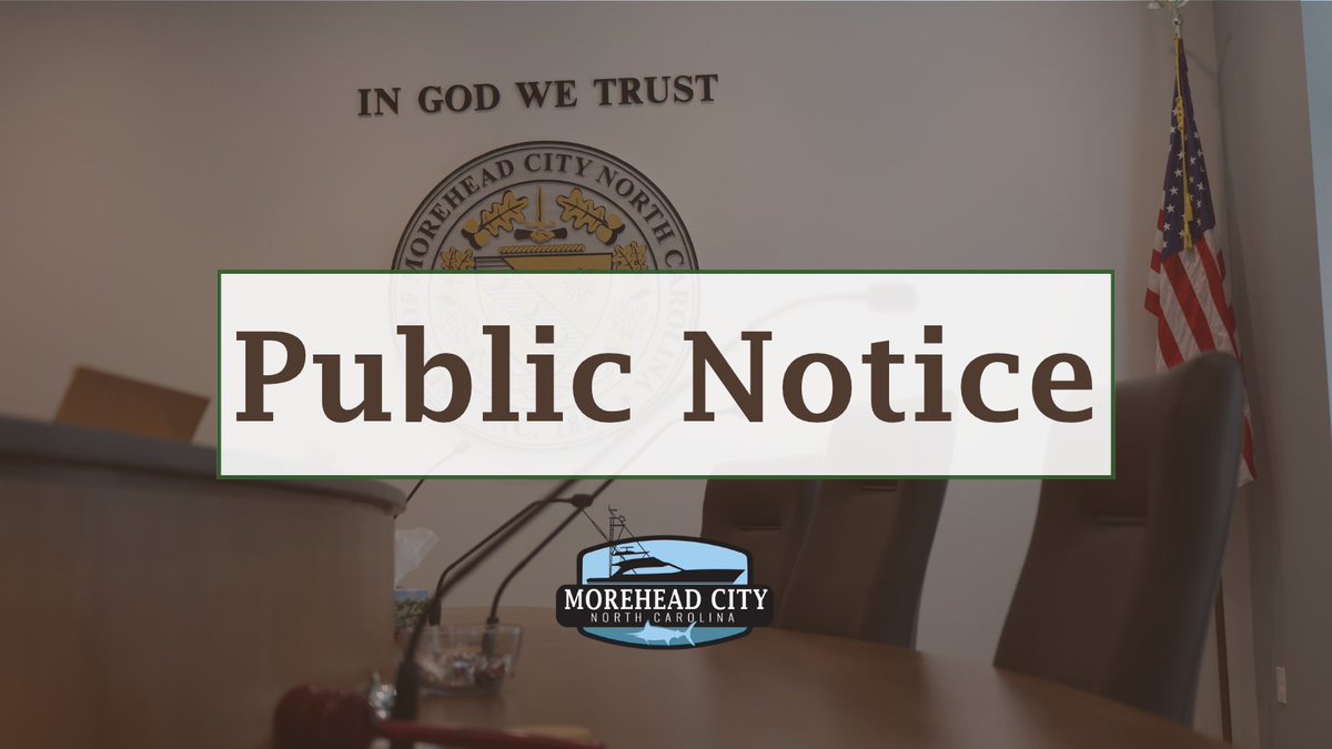 MoreheadCityGov's tweet photo. Public Notice
Morehead City
Special Meeting Cancelled

Notice is hereby given that pursuant to N.C.G.S. 143-318.12, the City Council of Morehead City, North Carolina have CANCELLED the Special Meeting at 2:00 p.m. on Tuesday, June 2, 2026, for the purpose of a Budget Workshop. https://t.co/mc3c5JCymn