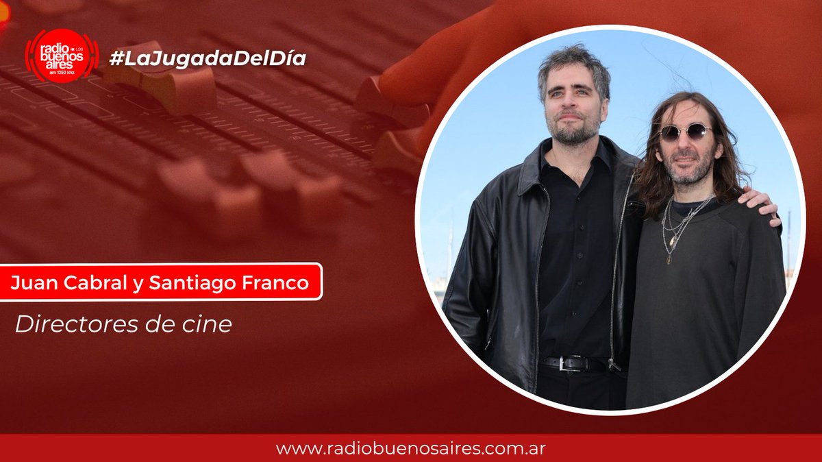 RBA1350am's tweet photo. 🔴 [AHORA] En #LaJugadaDelDia

🎬 "El Partido", la película del icónico #Argentina-#Inglaterra del '86 llegó al cine

👤 Juan Cabral y Santiago Franco, directores de cine https://t.co/oq4dkfSveO