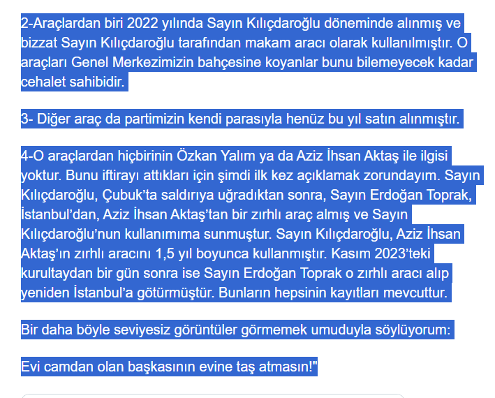bilen__mehmet's tweet photo. @gurseltekin34 Şunu buraya bırakayım da Tarihe not düşmüş olalım 
"KILIÇDAROĞLU, AZİZ İHSAN AKTAŞ'IN ZIRHLI ARACINI 1.5 SENE KULLANDI"
https://t.co/9vHWiRWXUn https://t.co/sJ4Pb9QhKm
