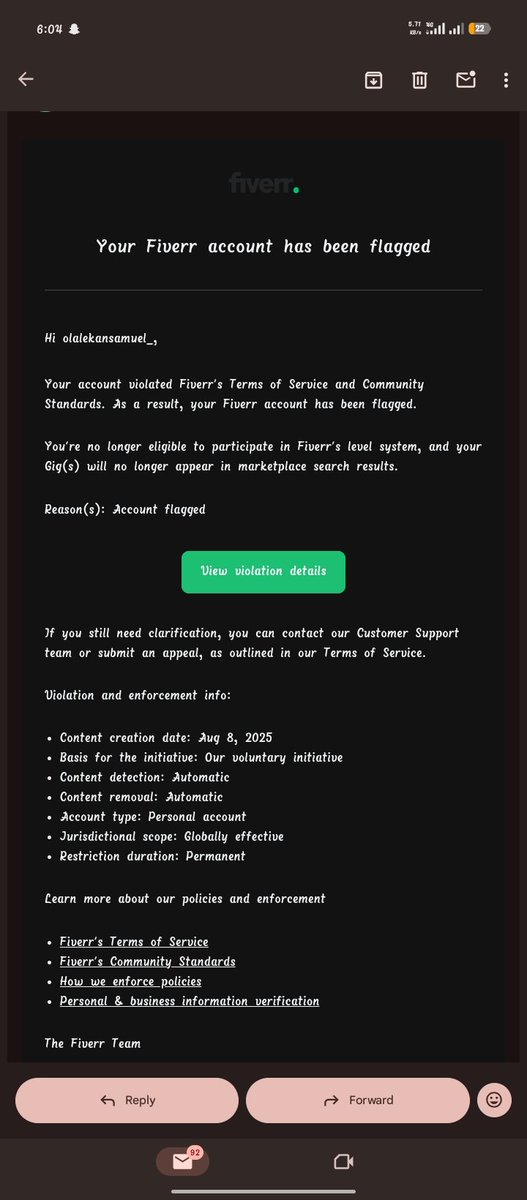 hexzro's tweet photo. Hi @FiverrSupport your own notice says I can withdraw cleared funds during the 60-day restriction, and the flagged notice says nothing about disabled withdrawals. So why is my withdrawal blocked? Please review urgently. https://t.co/VT0WJKP97e