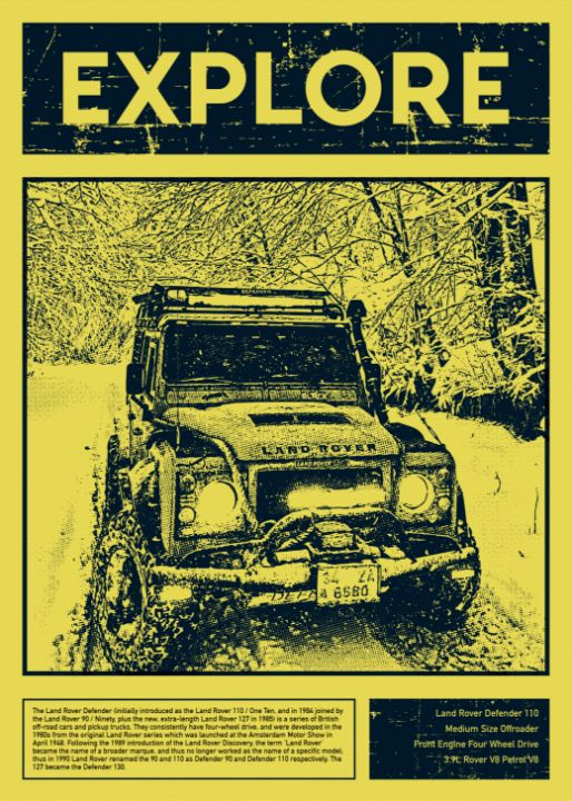 Bratta1997's tweet photo. Art of the Day! "land rover defender 110". Buy at: https://t.co/be92RTqYY8 https://t.co/R7Q7d1l6m9
