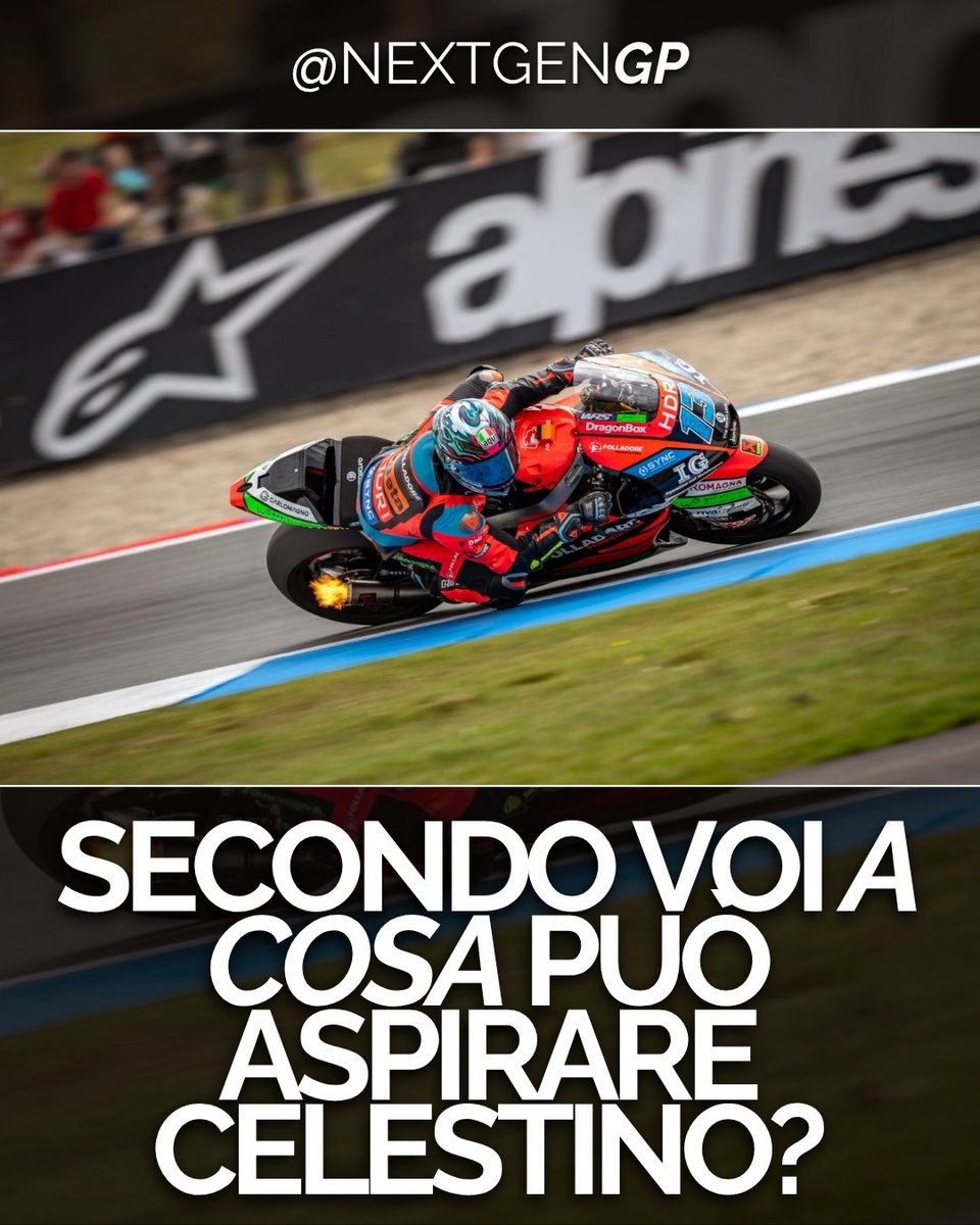 NextGenGP_'s tweet photo. Celin al Mugello per…

Abbiamo provato a dire la nostra sul possibile futuro prossimo (e non) di Celestino Vietti, visto che il GP d’Italia potrebbe rappresentare uno snodo cruciale per il pilota del team SpeedUP RS. 

Diteci la vostra nei commenti e sostenete il progetto! https://t.co/FZg544yJ2U