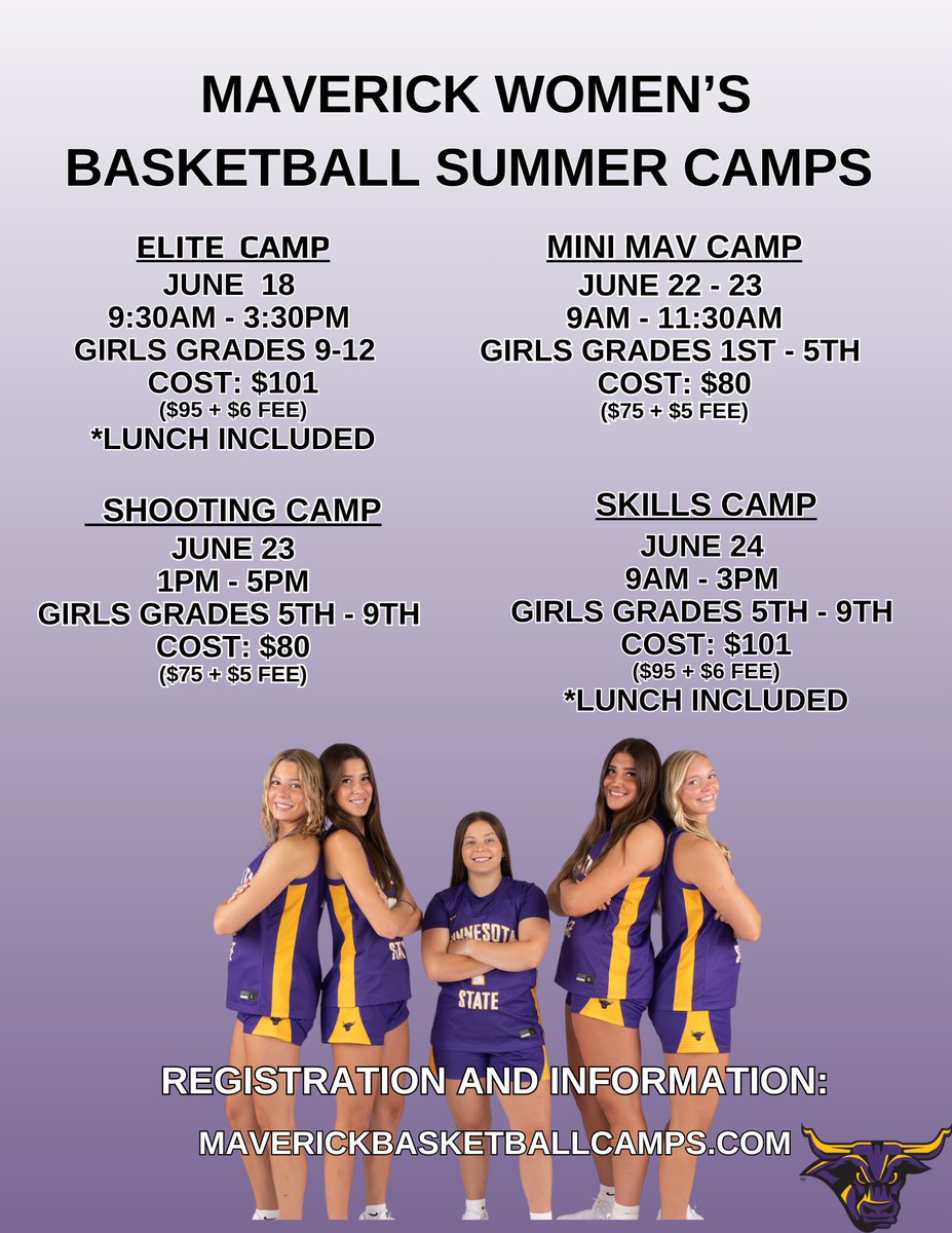 MinnStWBB's tweet photo. Still time to register for summer camp 😈🏀 
🔗 https://t.co/KlToyJpWKD https://t.co/RonBxlmePi