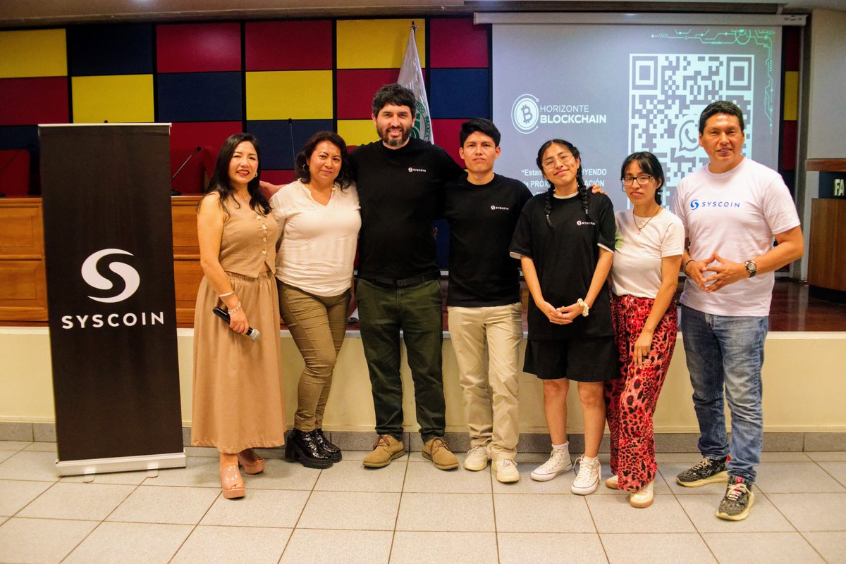 willdev08's tweet photo. 4th stop of @HorizonteBlock for @syscoin's Proof of Builders at Ricardo Palma University(@urpalma) this February! Covered AI Agents &amp; what Gas really means. Great session with @DevElCuy, @CervantesGarces (@SuperDappAI grants), and the Ecosys team sharing their winning experience! https://t.co/wGATgRR7zV