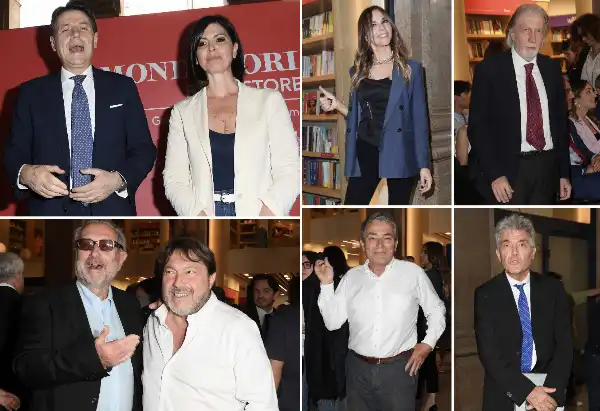 boborock55's tweet photo. LA GRILLINA BARBARA FLORIDIA PRESENTA IL SUO LIBRO “C'ERA UNA VOLTA LA RAI”, ALLA GALLERIA ALBERTO SORDI DI ROMA SI PRESENTA SCORTATA DA GIUSEPPE CONTE E SIGFRIDO RANUCCI
( by @_DAGOSPIA_ )
#4disera #ottoemezzo #Realpolitik https://t.co/axHQkY3NsL