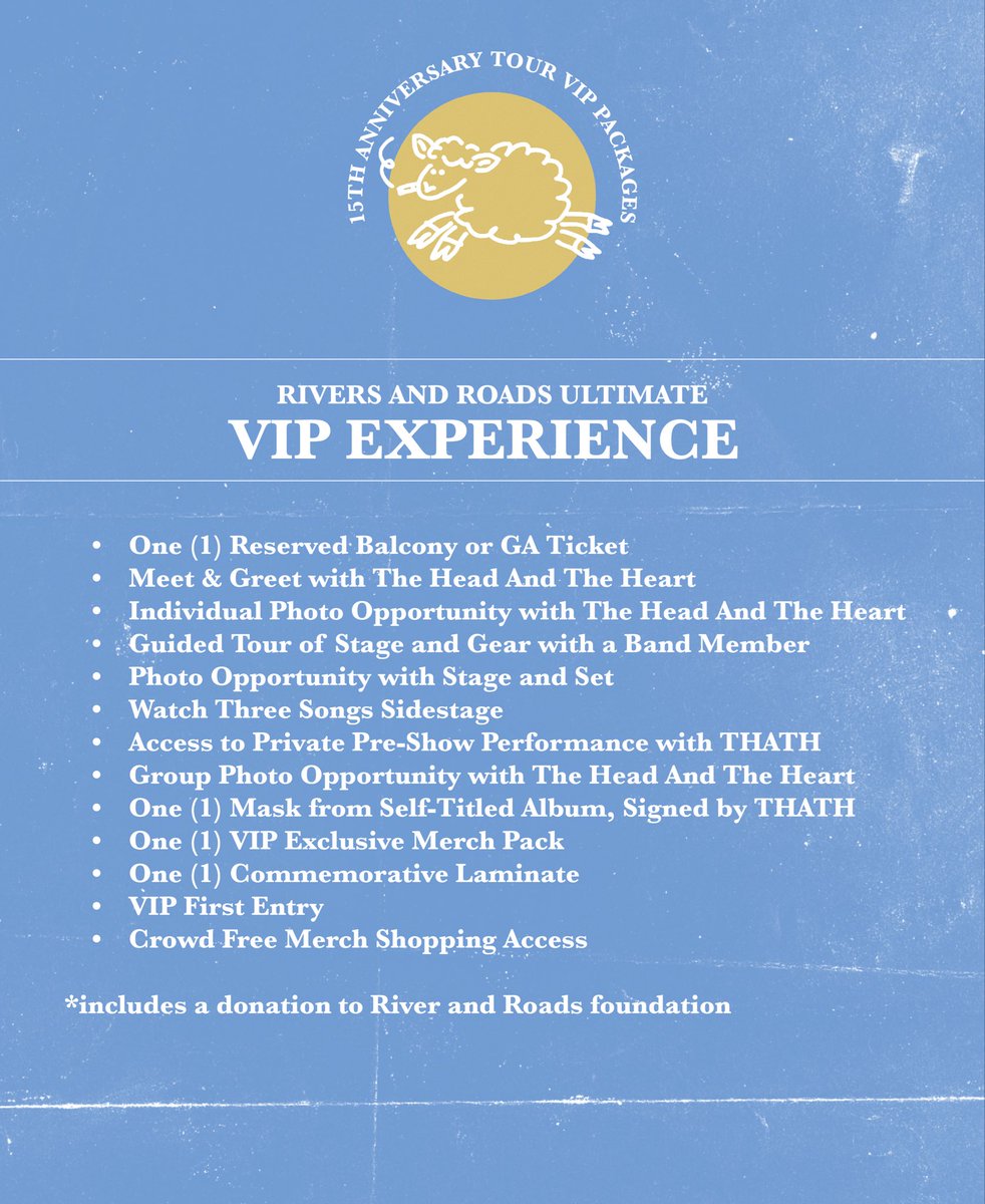 headandtheheart's tweet photo. We wanted to put together something special for this tour, a chance for us to spend a little more time together - stories, songs, backstage moments and a few surprises too. Come hang with us - VIP packages available now. 
https://t.co/d7oXLieYE8 https://t.co/NuI802PFpb