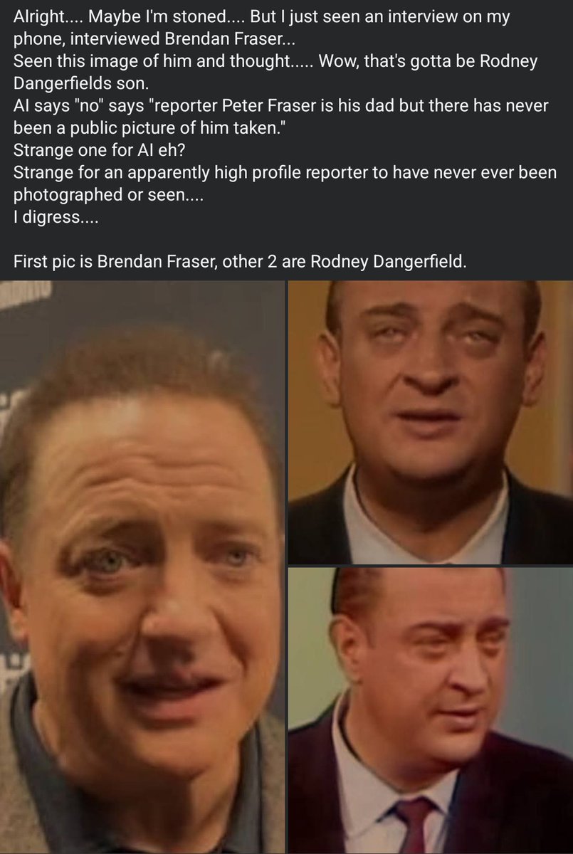 RobRichRdson's tweet photo. Brendan Fraser?
Whats your mama say? 
She like the funny guys too? https://t.co/HqeG4LFhvf