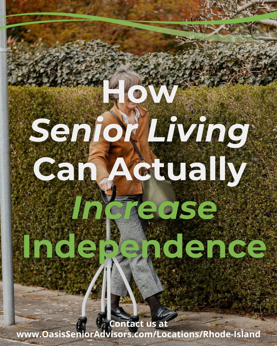 OasisRhode's tweet photo. Independence is often misunderstood as doing everything alone. In reality, true independence means having the freedom to live safely, confidently, and on your own terms.

For many seniors, managing daily tasks, home maintenance, transportation, and health needs can slowly... https://t.co/voMb3cOF8W