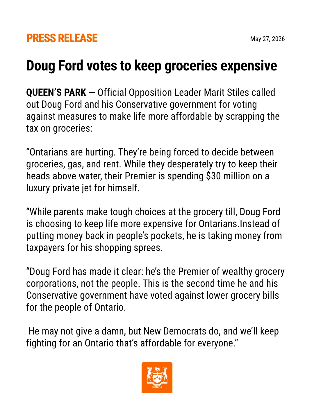 Ontario NDP (@OntarioNDP) on X