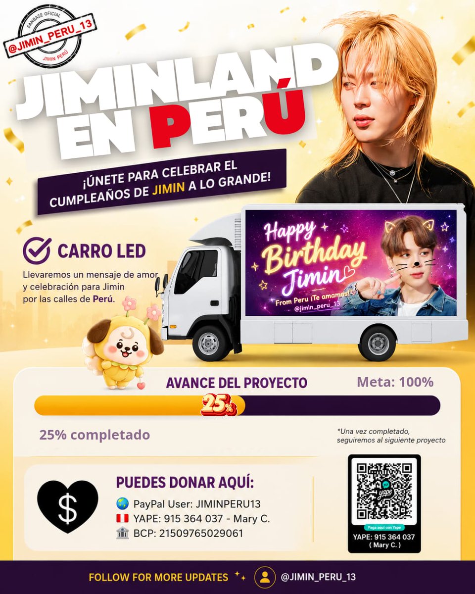 FAN BASE JIMIN PERÚ tweet media