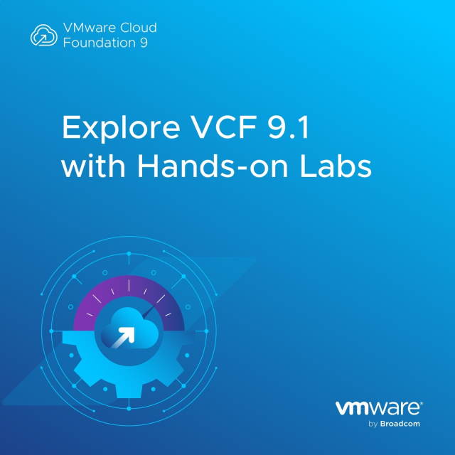 RickRasmussen's tweet photo. Test drive VCF 9.1 - no downloads required. 3️⃣ new VCF 9.1 Hands-on Labs are live to let you explore the tech in real time, right from your browser with zero setup: 💻 What's New in VCF 9.1 💻 Hands-On with Kubernetes 💻 Memory Tiering in VCF 9.1 More: https://t.co/37twjEafQd https://t.co/ucCBG3lgAJ