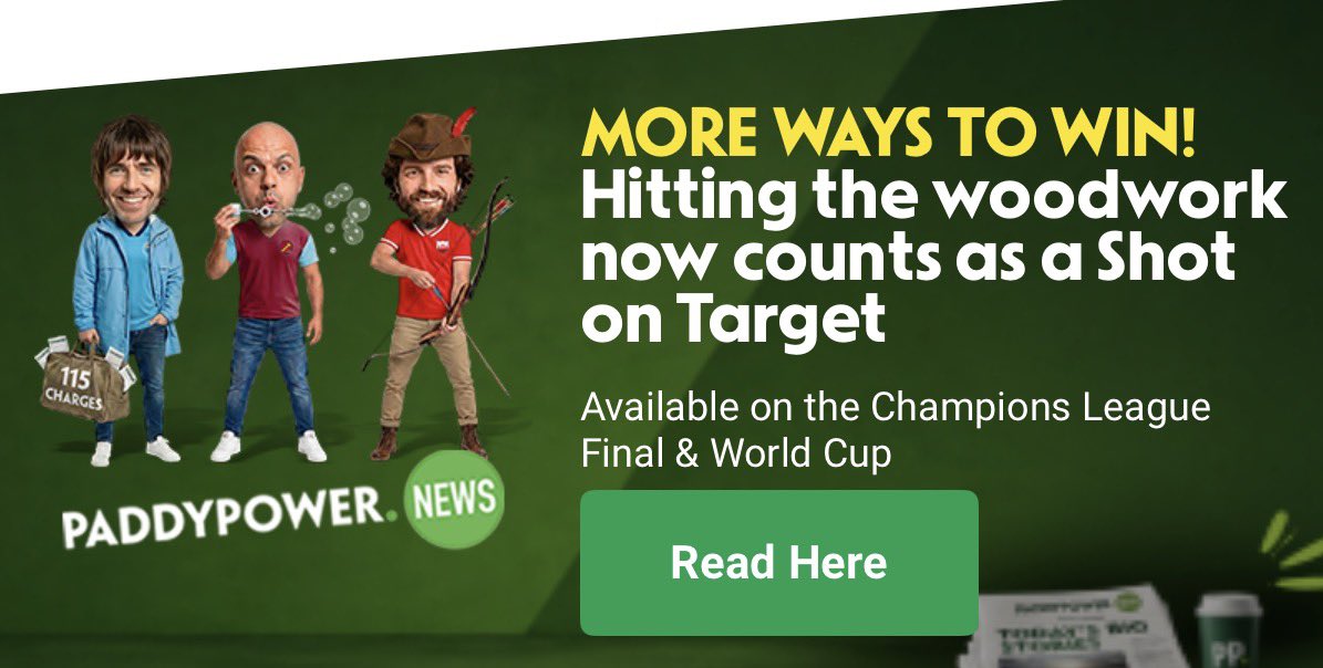 BobbyBakerBets's tweet photo. 👀 Just seen PaddyPower are actually including hitting the woodwork in both the Champions League final AND the World Cup for shot on target bets.

The amount of SoT legs I’ve lost because of near misses like that😅

Great little touch. https://t.co/dh7vJcjEzJ