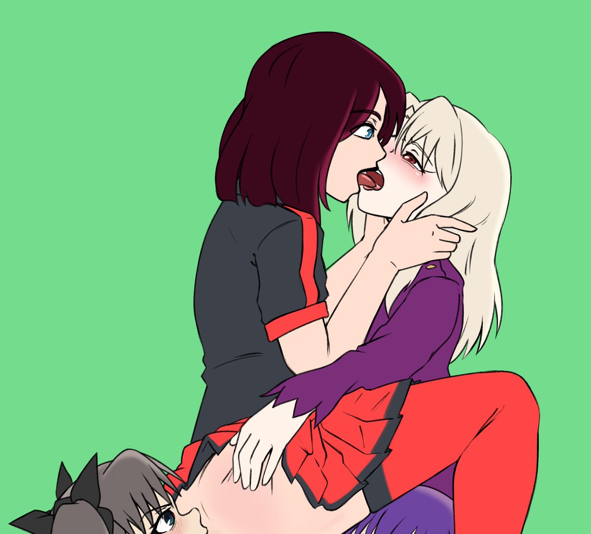 DroogRice's tweet photo. ヽ(*⌒▽⌒*)ﾉ
i did this commission of an OC with his favorite Fate girls
they're his toys
and he does whatever he wants with them

Alternate version on #pixiv and site B link in bio. (^_−)☆ https://t.co/p0A0Dub8sH