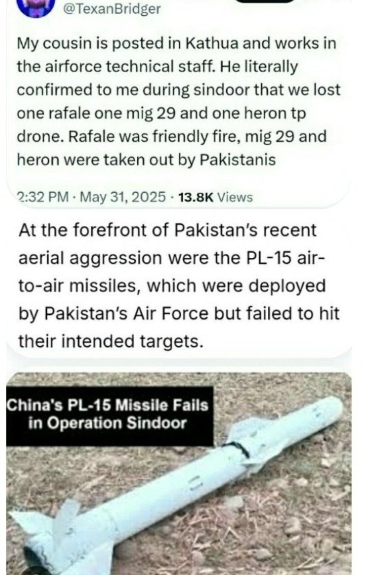 Greenlite230's tweet photo. @ogzhn_uyg https://t.co/R66Ny3T364
@ogzhn_uyg Your daddy 🇵🇰 hunted rafale only in dream world lol
You r among those d*mb who foolishly believes fake news without even knowing ground reality
India has released tail no of rafales which pak claim to shot down
In reality no rafale down by pak https://t.co/33MdBT3Wzl