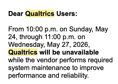 ResearchSmarter's tweet photo. @Qualtrics @Qualtrics should have started the update WAY earlier! If you'd started late Friday night you'd be finished by now and I could do my work!!! Will you be done today? Or not until tomorrow??? https://t.co/k90vpcR82E