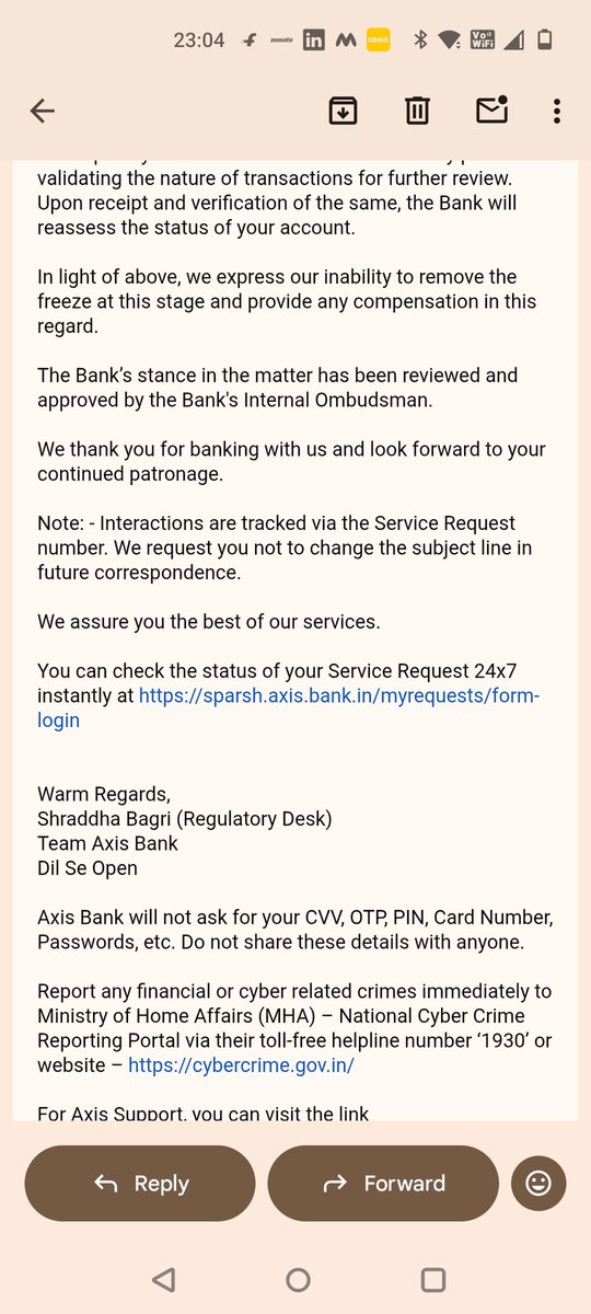 PuruPandey's tweet photo. Institutional tyranny! @AxisBank PNO defies High Court mandates under Sec 102 CrPC, officially refusing to unfreeze my account. Our national #BharatSolarYatra remains sabotaged. @rashtrapatibhvn @narendramodi Ji, stop this corporate lawlessness destroying the 'Aam Janta'! https://t.co/Sw8I2ry4Lj