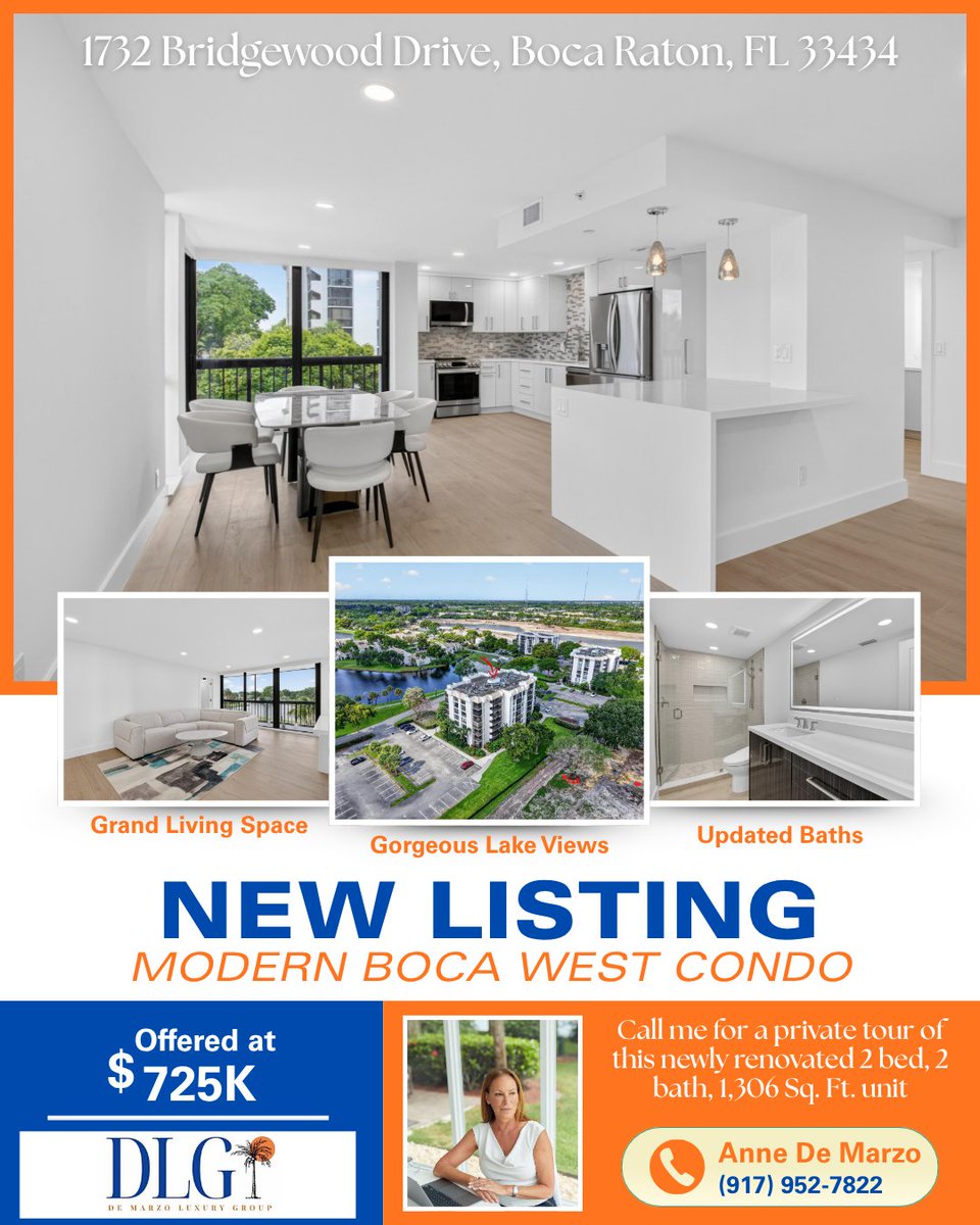 AnneDeMarzoHome's tweet photo. 𝗡𝗲𝘄 𝗟𝗶𝘀𝘁𝗶𝗻𝗴 ✨ Lakefront condo for sale in Boca West has been completely renovated. Featuring sweeping lake views, this unit expertly draws the outdoors in, emphasizing elegant, neutral colors &amp; highest quality upgrades. https://t.co/aT5pmPECYl #listing #bocaraton https://t.co/RmDEiS0jLq