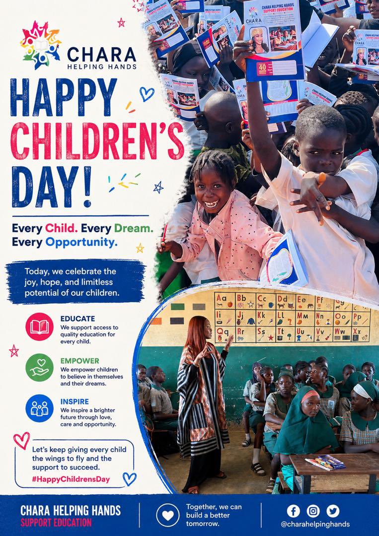 Charahands's tweet photo. Today we celebrate children all over the world, may their dreams be fulfilled. https://t.co/Hjl3xgPkOB