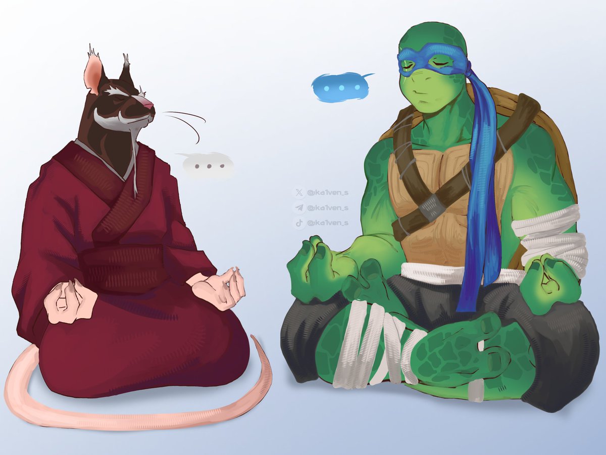 Ka1ven_s's tweet photo. #TMNT #Splinter #Leonardo #Michelangelo #Raphael #Donatello #art https://t.co/vQjpubc93F