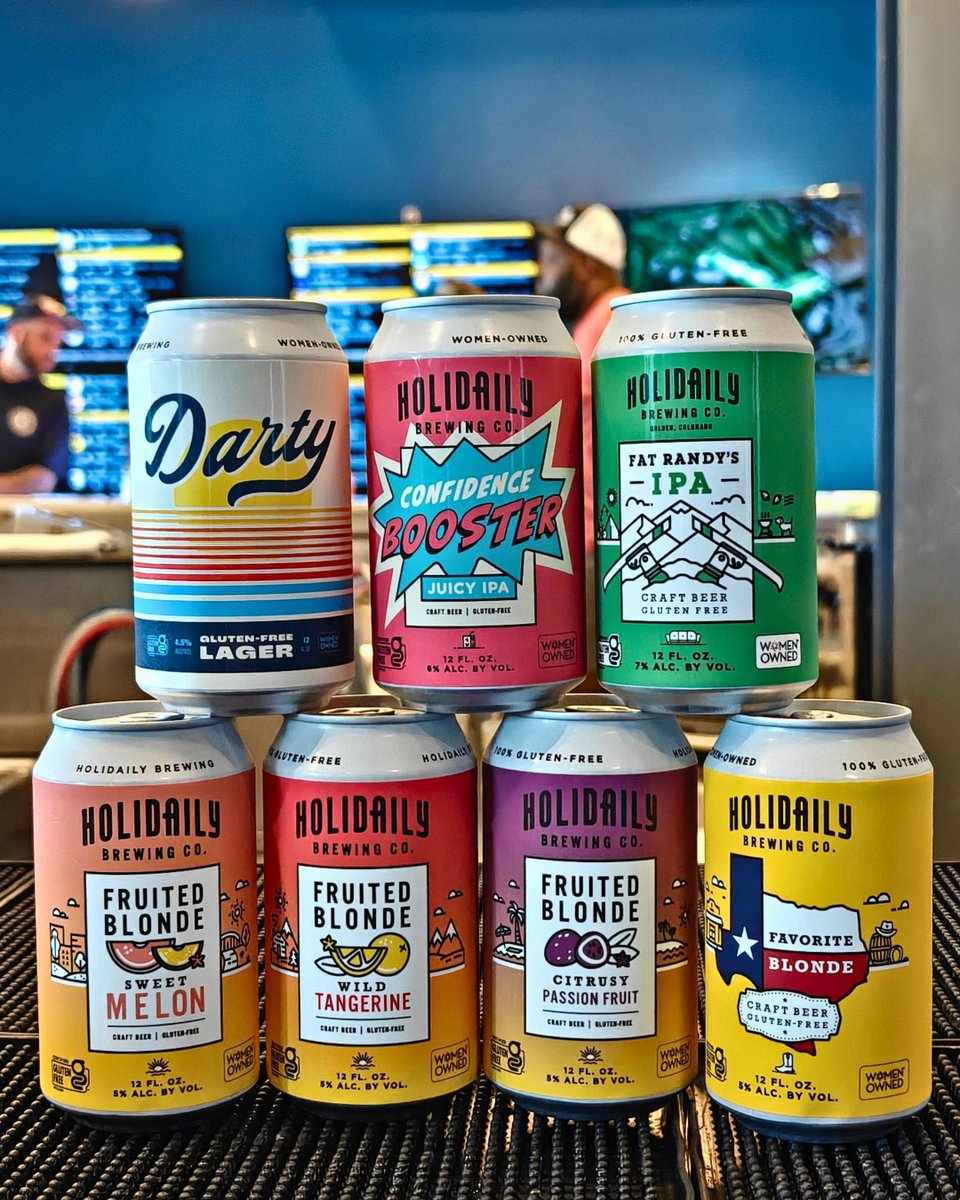 on_rotation's tweet photo. We try to keep one of the most expansive lists of gluten-free beverages in North Texas available at On Rotation, and one of our favorites is @HolidailyBrew. They're women-owned and brew a full portfolio of gluten-free beers out of Colorado. ⛰️ https://t.co/Fy4pn7WxHZ