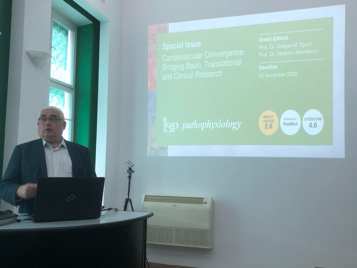 pathophy_mdpi's tweet photo. #PathophysiologyMDPI was proudly represented at the International Scientific Symposium in Timisoara by Editorial Board Member Prof. Dr. Vladimir Jakovljevic.
Thank you, Prof. Dr. Jakovljevic, for representing the journal and supporting our mission to advance scientific knowledge. https://t.co/CJffpX3Svo