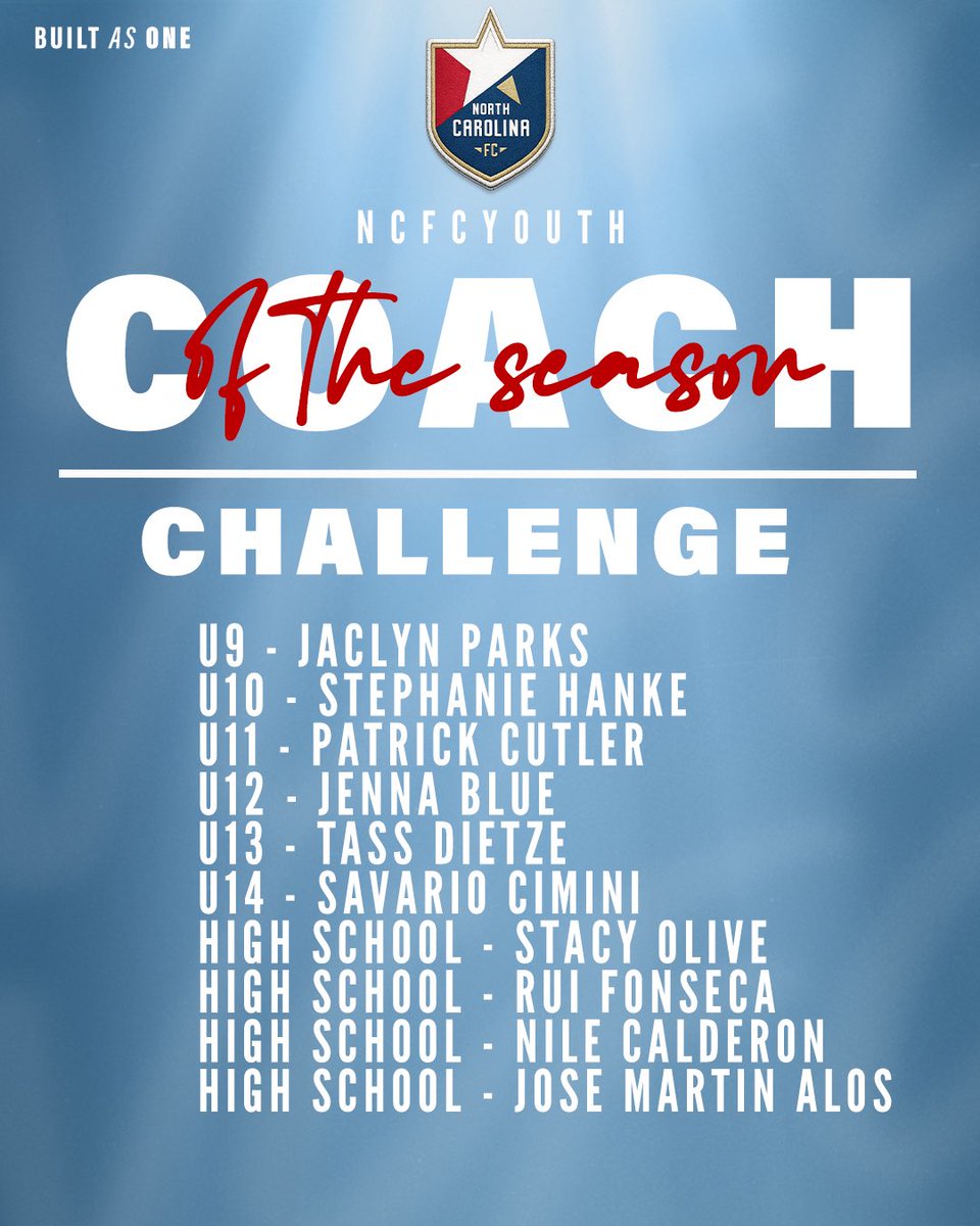 NCFC_Youth's tweet photo. Spring 2026 Recreation &amp; Challenge 𝘾𝙤𝙖𝙘𝙝 𝙤𝙛 𝙏𝙝𝙚 𝙎𝙚𝙖𝙨𝙤𝙣🔥 Huge shoutout to our leaders on the touchline who bring the energy, standards, and nonstop passion all season long 💪⚽️

This one’s earned. This one’s special. Congrats to the Coaches of the Season! 👏 https://t.co/6h8GbVKpdX
