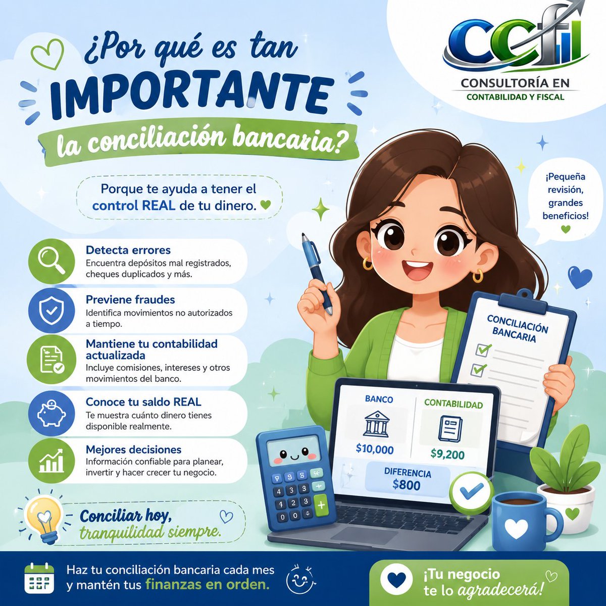 ccfcontableyf's tweet photo. #ConciliaciónBancaria #Contabilidad #Finanzas #ImportaciónBancaria #Automatización #ControlFinanciero #Administración te asesoramos con gusto 55 4539 2328 https://t.co/9fOP2yN07K