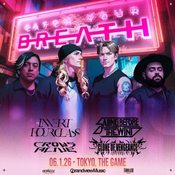 kosuke3002's tweet photo. Catch Your Breath 3公演に帯同します
5/29 (金) 大阪Yogibo HOLY MOUNTAIN
5/31 (日) 豊橋clubKNOT
6/1 (月) 渋谷THE GAME

CYB楽しみなのはもちろん、SBTW現体制では最後の大阪/豊橋、見逃しなく。 https://t.co/MJzGpxe5Jy