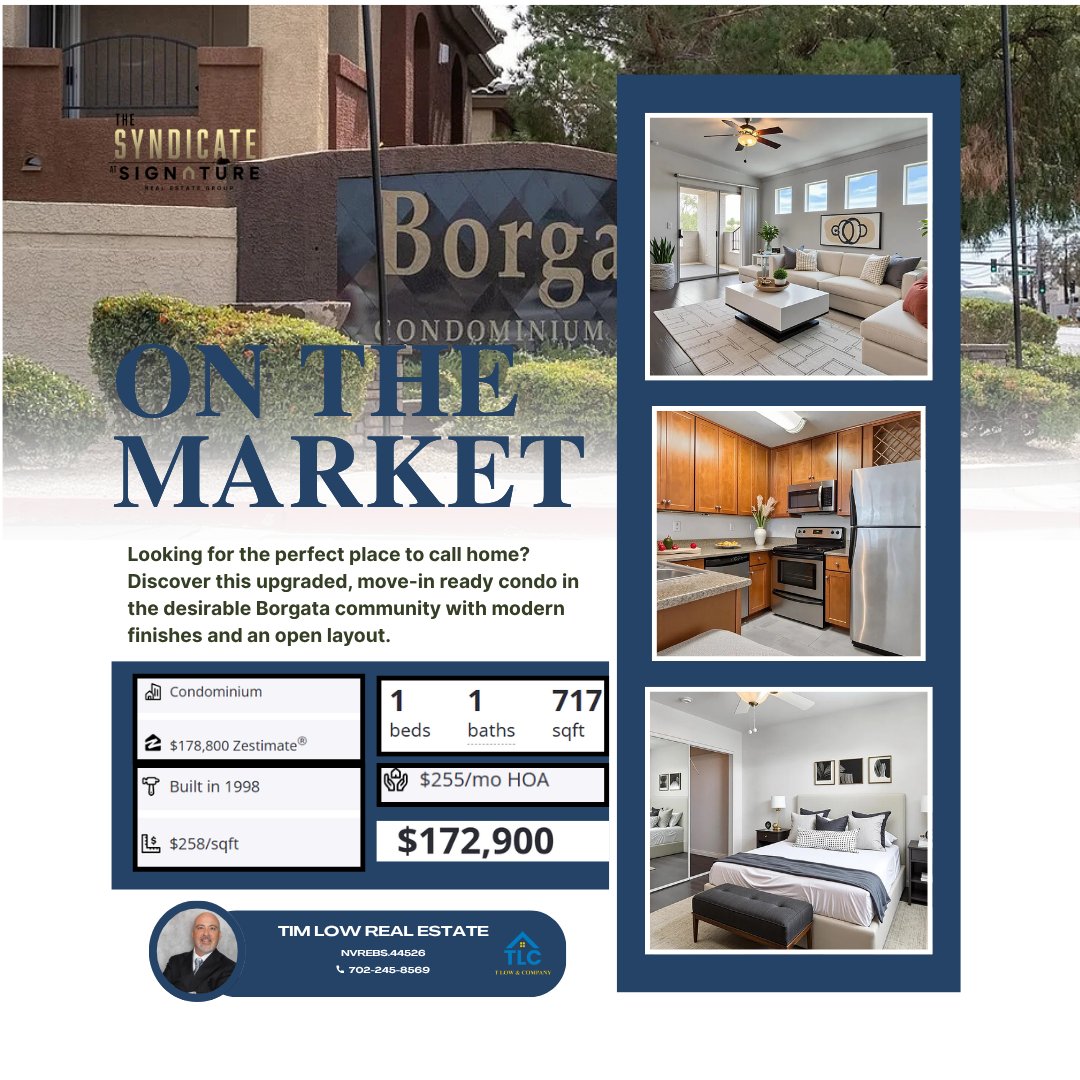 TLowRealEstate's tweet photo. This move-in ready condo might be the hidden gem you’ve been scrolling past 👀

Bonus? The price was just reduced. 💰

Call Tim Low at 702-245-8569 to schedule a showing before someone else grabs it.

#LasVegasRealEstate #LasVegasCondos #FirstTimeHomeBuyer https://t.co/EbRqeuoXg4