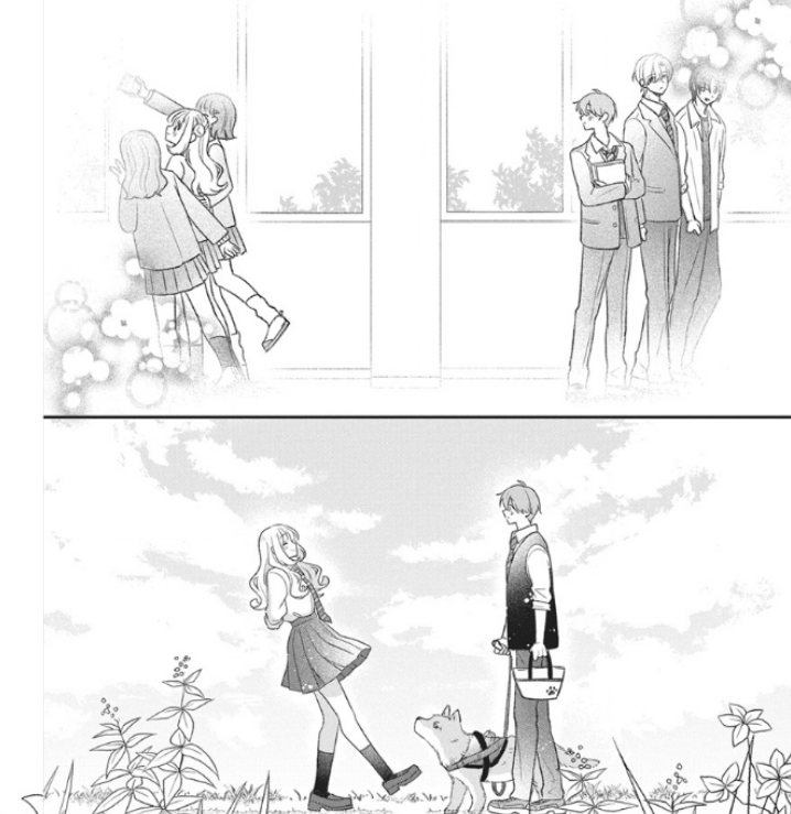 rxxluvz's tweet photo. for those who love a popular girl x ordinary boy, "haru wa kumo no ue" is a new shoujo that has that trope!!

a romcom centered around souta, a boy who quietly blends into the background and his crush, karen a famous influencer with over 100k followers on social media https://t.co/YU3JVzGa9F