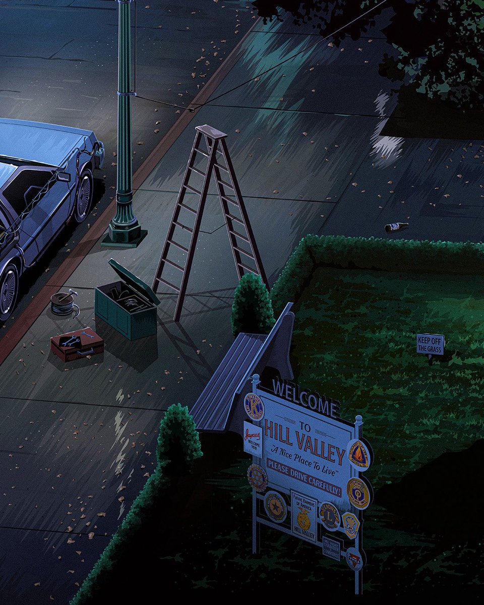 MoonIslandArts's tweet photo. Have a look at our latest BTTF poster! Hand illustrated, drops on our site within 24 hours! #backtothefuture https://t.co/g6C7VThGd9