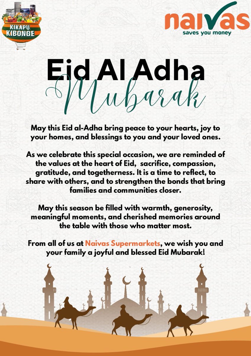 Ireenah_'s tweet photo. #NaivasGameOn imeamua kufanya Eid Al Adha ikuwe tamu kwa wasee wa Coast.
Beba Kikapu Kibonge imeleta deals kali na gifts zinapeanwa kwa customers leo kwa branches za Mombasa na Malindi.
Watu wa Nyali na Bamburi mko mbele sana leo. https://t.co/8PejypRT6L