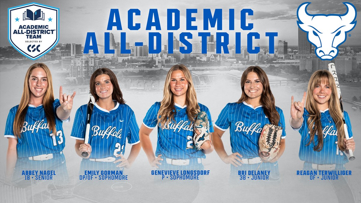 UBBullssoftball's tweet photo. Five Softball Student-Athletes Earn CSC Academic All-District Team Honors

🔗: https://t.co/1IXz28WNeX

#UBhornsUP🤘 https://t.co/ScNgWM62rk