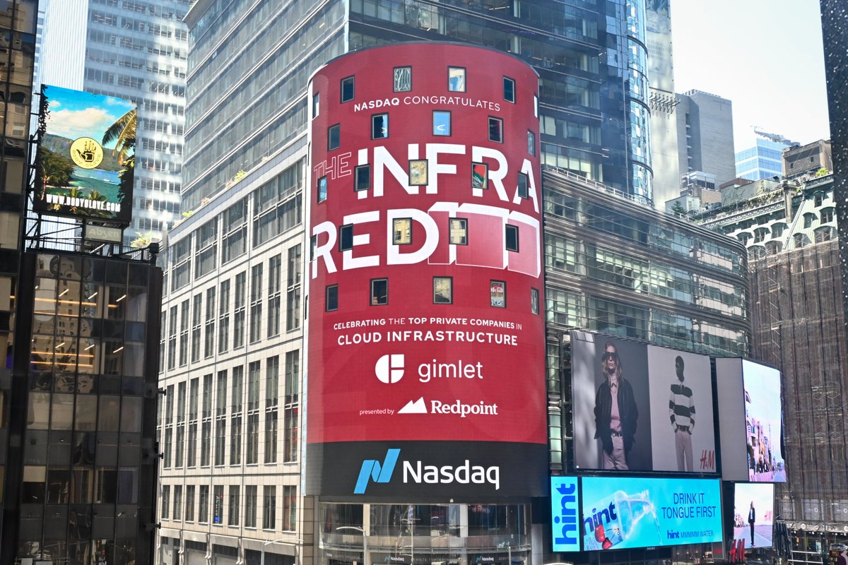 gimletlabs's tweet photo. Gimlet has been named to the @Redpoint InfraRed 100, which honors companies building at the cutting edge of infrastructure.

As data centers transform to meet the immense needs of agentic inference, it is an incredibly exciting time to be building in this space.

Check out our Nasdaq photo, and congratulations to all of the companies featured!