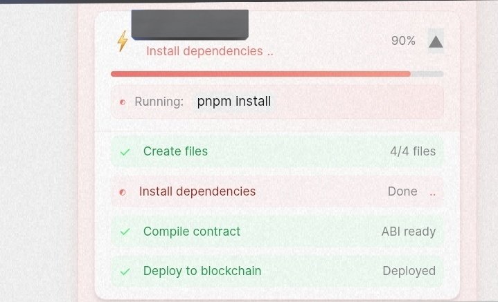 Enigma6774_'s tweet photo. A friend sent me this @CodeXero_xyz builder contest link

 I went to the website, connected my wallet, wrote my prompt, and hit send. After a while, I realised it wouldn't go past this stage and the terminal remains blank

Its soo bad @CodeXero_xyz doesn't have a community 🤦 https://t.co/aRKbs9a3bF