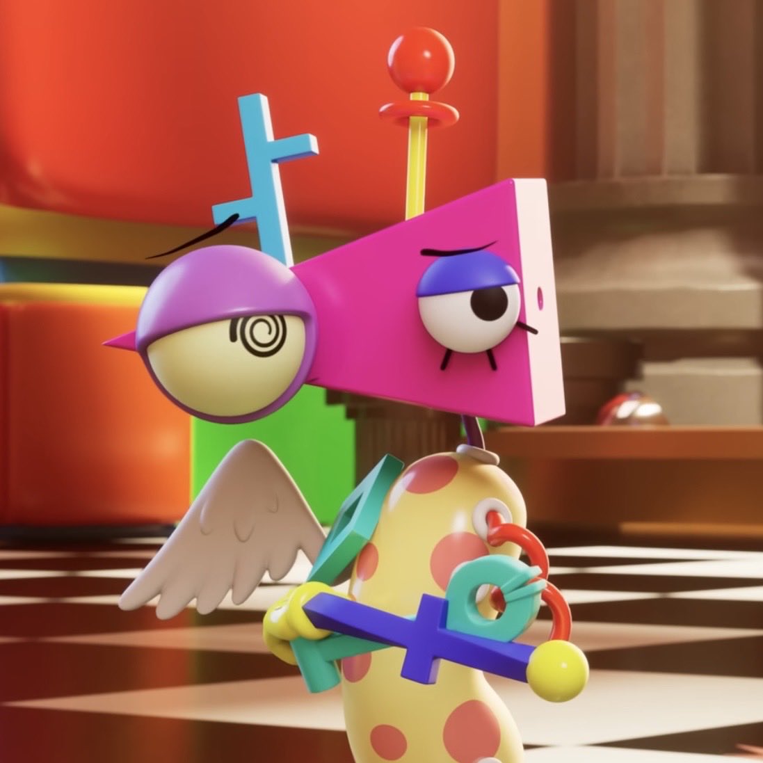 pinkspottedbun's tweet photo. petition for Glitch to sell more Zooble parts for their plushie… i really like their ep7 angel wing, his bunny foot and their outfit overall in ep8 🥹

i get why they wouldn’t make it tho, Zooble’s pretty complicated to turn into a plushie (´∀｀=) https://t.co/K5R76HN0m7