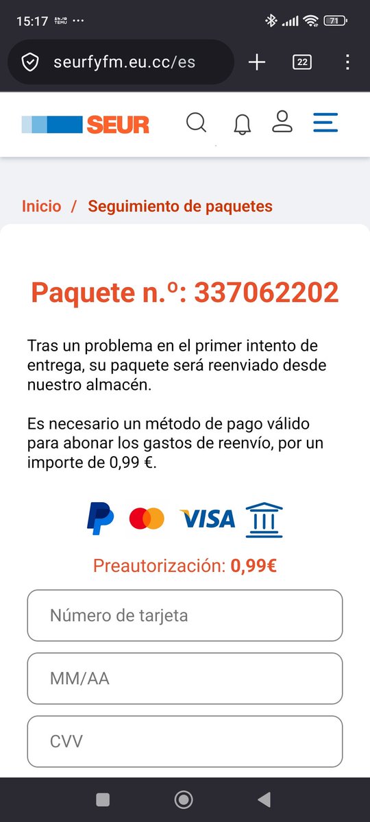 JBallerster's tweet photo. @SEUR_responde hola buenas, he recibido muchos paquetes enviados por Seur, nunca había visto esto, sois vosotros o es un timo??
En un mensaje me dice que no lo entrega porque no hay número de calle y en otro porque no cabía en el buzón https://t.co/Rg0aXkuvZe