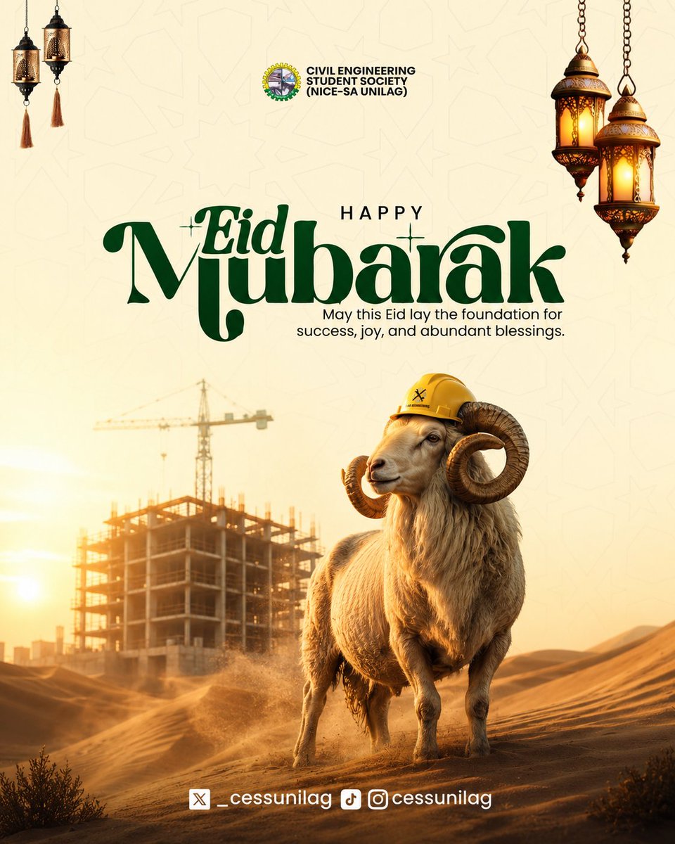 _cessunilag's tweet photo. Eid al-Adha Mubarak!✨🌙
May this season be filled with joy, peace, and prosperity. https://t.co/zT9vMlhQ3a
