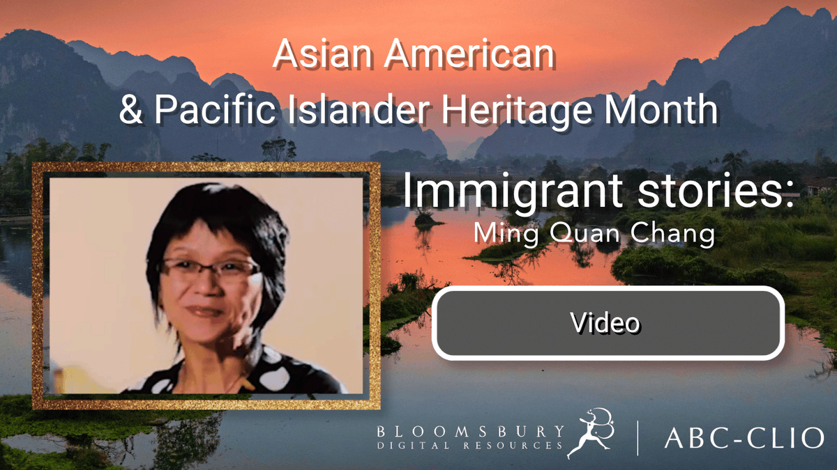 ABC_CLIO's tweet photo. From 1970s Vietnam to building a new life in the U.S.— Ming Quan Chang reflects on her experience as a refugee in this video interview from The Asian American Experience database: https://t.co/hYZlfzLrpx #AAPIHeritageMonth https://t.co/b4wgamAUFz