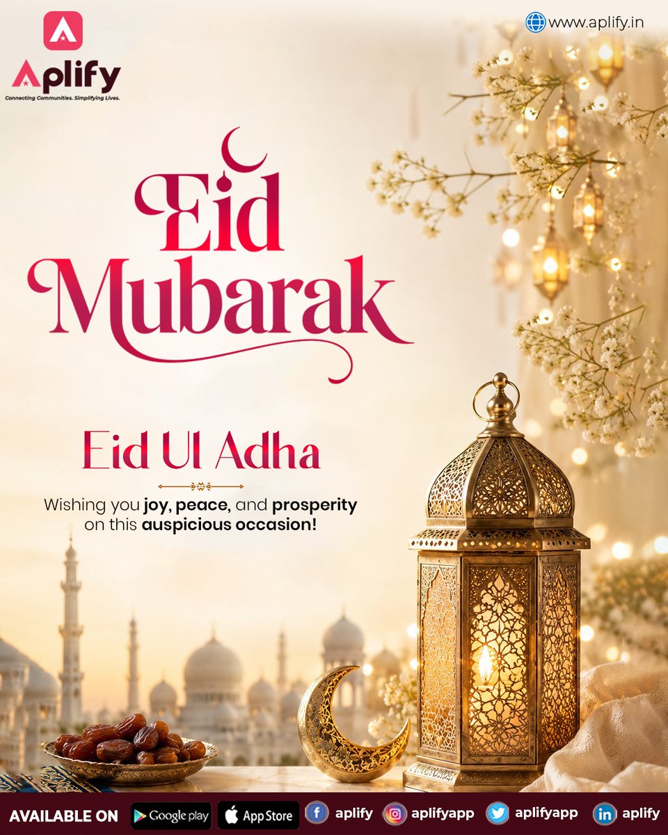 Aplifyapp's tweet photo. 🌙✨ Eid Mubarak from Aplify!
May this Eid al-Adha bring joy, peace &amp; prosperity to you and your family. 🤍🕌
Stay connected. Simplify life with Aplify. 🚗📱

🌐 https://t.co/BtiAAf9vUs

#EidMubarak #EidUlAdha #Aplify #HappyEid #FestivalOfJoy #Togetherness https://t.co/FUGaQUsZg1