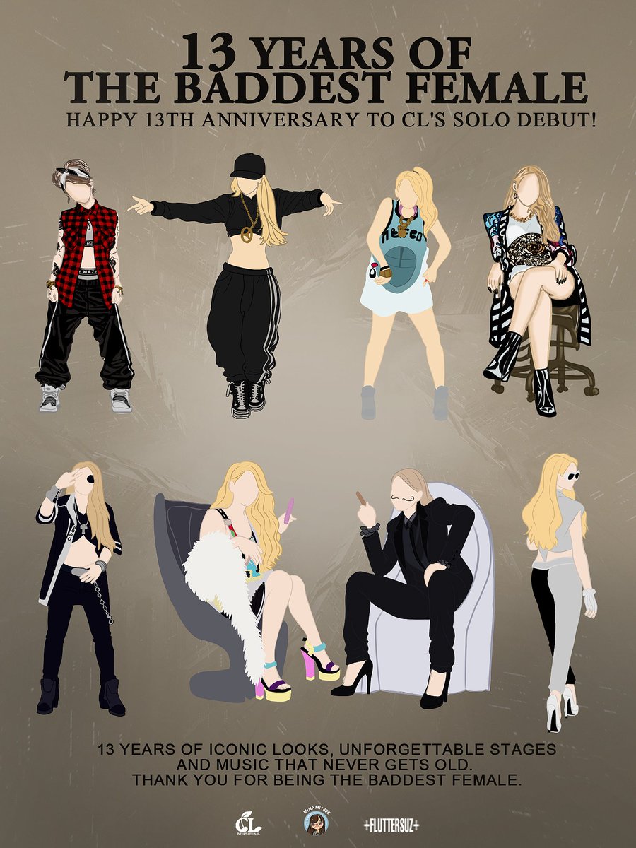 CLintl1991's tweet photo. The 13th Anniversary of  “ The Baddest Female ”

Marking 13 years since its release, “The Baddest Female” remains a defining milestone in CL’s career and a powerful statement in contemporary pop culture.

As a solo artist, she fearlessly shattered conservative stereotypes, boldly wearing bodysuits and defying the rigid norms of what a female artist was 'allowed' to show on stage.
More than just a song, this iconic track established CL’s unique style and legendary identity. Today, it stands as a timeless cultural symbol.

⭐️: #GIZTOTHEI13E #CL #씨엘 @chaelinCL @clruuuuuuuu